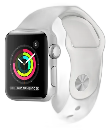APPLE WATCH SERIES 3 38MM SILVER ALUMINIUM CASE SPORT BAND MODELO MTEY2LL/A
