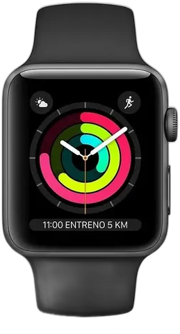 [PR10040APP0003] APPLE WATCH SERIES 3 38MM SPACE GRAY ALUMINIUM BLACK SPORT GPS MODELO MTF02LL/A