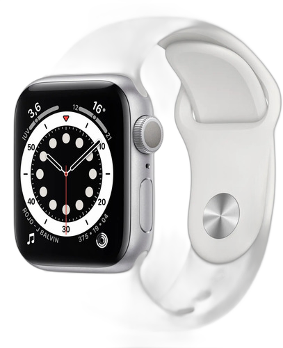 [PR10040APP0006] APPLE WATCH SERIES 6 40MM SILVER ALUMINIUM CASE WITH WHITE SPORT BAND GPS MODELO MG283LL/A