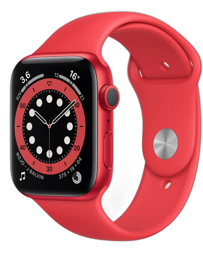 [PR10040APP0008] APPLE WATCH SERIES 6 44MM RED ALUMINIUM CASE WITH RED SPORT BAND GPS MODELO M00M3LL/A
