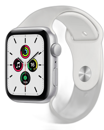 [PR10040APP0014] APPLE WATCH SE 44MM SILVER ALUMINIUM WHITE SPORT BAND GPS MODELO MYDQ2LL/A