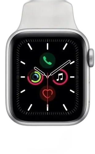[PR10040APP0029] APPLE WATCH SERIES 5 40MM SILVER ALUMINIUM WHITE SPORT BAND GPS MODELO MWV62LLA