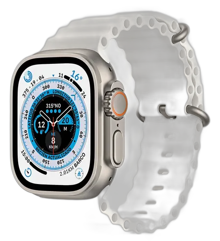 [PR10040APP0039] APPLE WATCH ULTRA 49MM TITANIUM WHITE OCEAN BAND MNH83LL/A