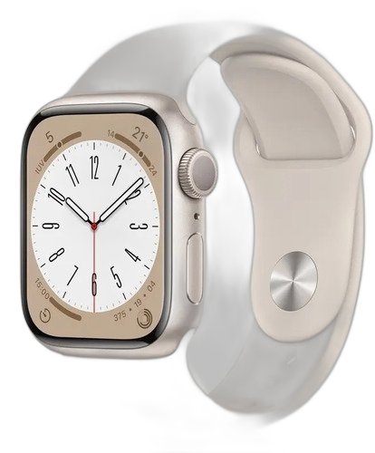 [PR10040APP0045] APPLE WATCH SERIES 8 GPS 41MM STARLIGHT ALUMINIUM CASE S/M STARLIGHT SPORT BAND MNU93LL/A