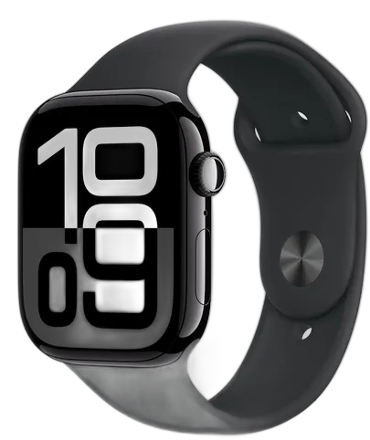 [PR10040APP0054] APPLE WATCH SERIE 10 46MM CASE JET BLACK ALUMINIUM CASE WITH BLACK SPORT BAND M/L MWWQ3LW/A