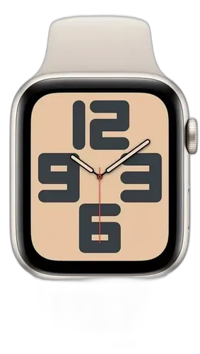APPLE WATCH SE 2ND GEN 40MM STARLIGHT ALUMINIUM CASE WITH SATARLIGHT SPORT BAND S/M MXEF3LL/A