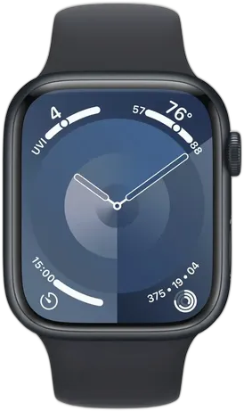 APPLE WATCH SERIES 9 45MM MIDNIGHT AL MIDNIGHT SB M/L GPS MR9A3LW/A