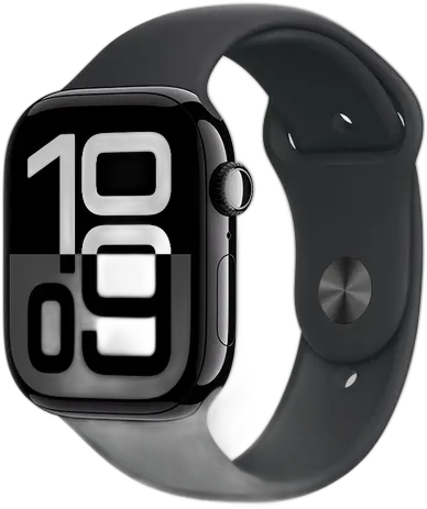 [PR10040APP0058] APPLE WATCH SERIE 10 46MM CASE JET BLACK ALUMINIUM CASE WITH BLACK SPORT BAND S/M MWWP3LW/A