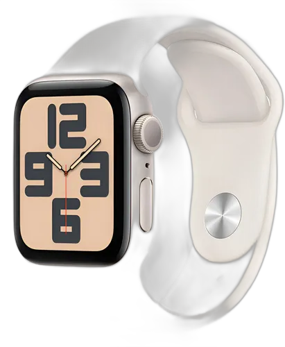 APPLE WATCH SE 2 GEN 44MM STARLIGHT ALUMINUM CASE WITH STARLIGHT SPORTBAND M/L MXEV3LL/A