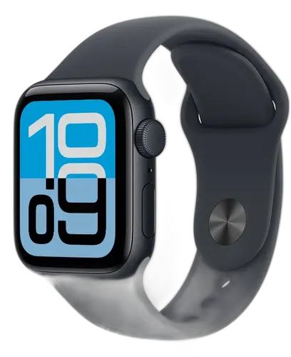APPLE WATCH SE 3 (GPS) 44MM MIDNIGHT ALUMINUM CASE WITH MIDNIGHT SPORT BAND - M/L - MIDNIGHT - (2025)