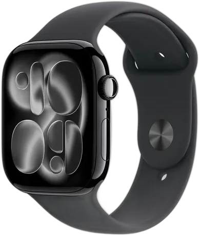 [PR10040APP0081] APPLE WATCH SERIES 11 (GPS) 46MM JET BLACK ALUMINUM CASE BACK SPORT BAND M/L