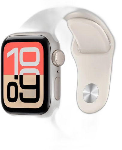 [PR10040APP0090] APPLE WATCH SE 3 (GPS) 40MM STARLIGHT ALUMINUM CASE WITH STARLIGHT SPORT BAND - M/L - STARLIGHT