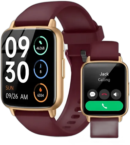 JEEJTEK SMART WATCH, 1.83" HD SMARTWATCH MODELO OY22E WINE RED