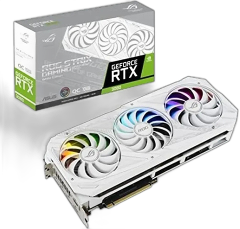 ASUS ROG RTX 3090 24GB STRIX GEFORCE GDDR6X PCI EXPRESS 4.0 SLI SUPPORT VIDEO CARD ROG-STRIX-RTX3090- O24G-WHITE