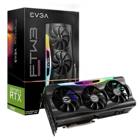 GEFORCE RTX 3080 FTW3 ULTRA 10GB GDDR6X ICX3 MODELO EVGA-10G-P5-3897-KR