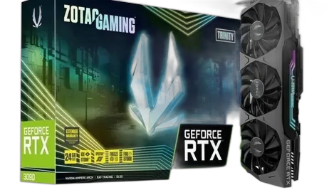ZOTAC GAMING GEFORCE RTX 3090 TRINITY OC 24GB GDDR6X 384-BIT 19.5 GBPS PCIE 4.0 GAMING GRAPHICS CARD, ICESTORM 2.0 ADVANCED COOLING, SPECTRA 2.0 RGB LIGHTING, ZT-A30900J-10P