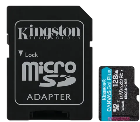 KINGSTON 128GB MICROSDXC CANVAS GO PLUS GEN4 200MB/S MODELO SDCG4/128GB