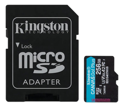 KINGSTON 256GB MICROSDXC CANVAS GO PLUS GEN4 200MB/S MODELO SDCG4/256GB