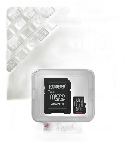 KINGSTON 64GB MICROSDXC CANVAS SELECT PLUS GEN3 100MB/S A1 CARD + ADAPTER MODELO SDCS3/64GB