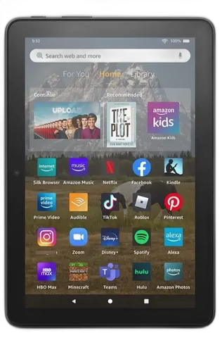 AMAZON FIRE HD8 (12TH GEN 2022) 8" HD DISPLAY 2GB RAM 32GB SSD WITH ALEXA - BLACK
